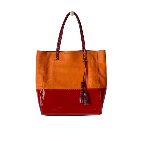 Rafé New York Orange And Red Leather Bag